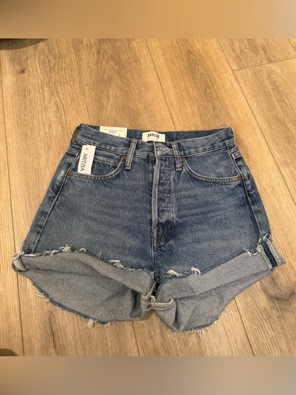 New AGOLDE Parker Long Denim short size 23